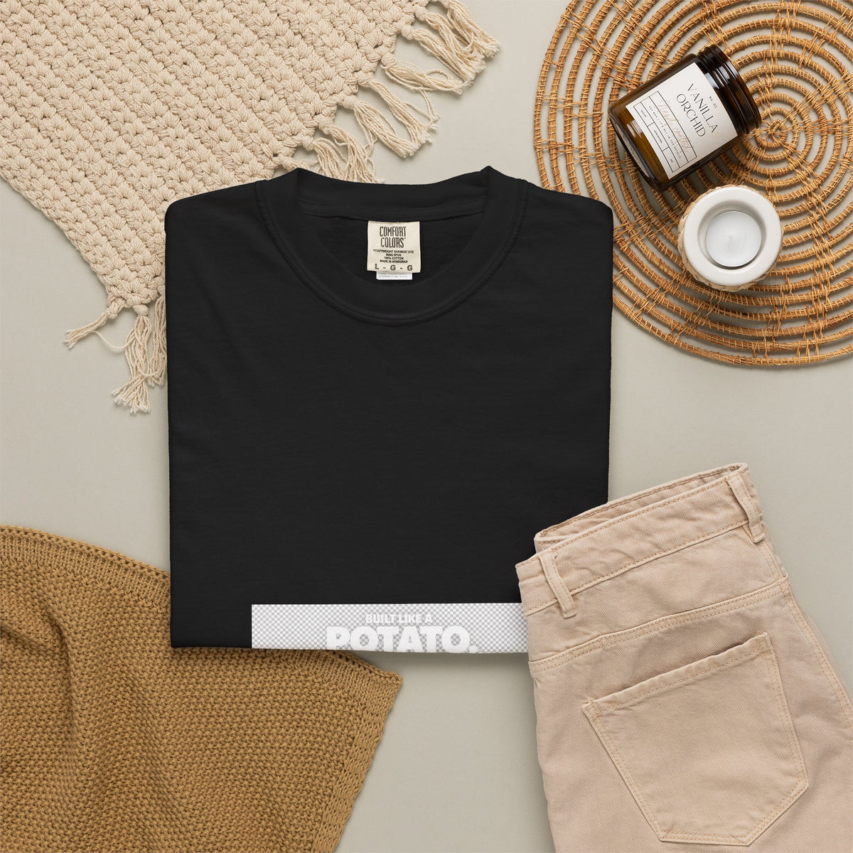 French Bulldog Dad Tee | Built Like a Potato Runs the House | Heel & Humour