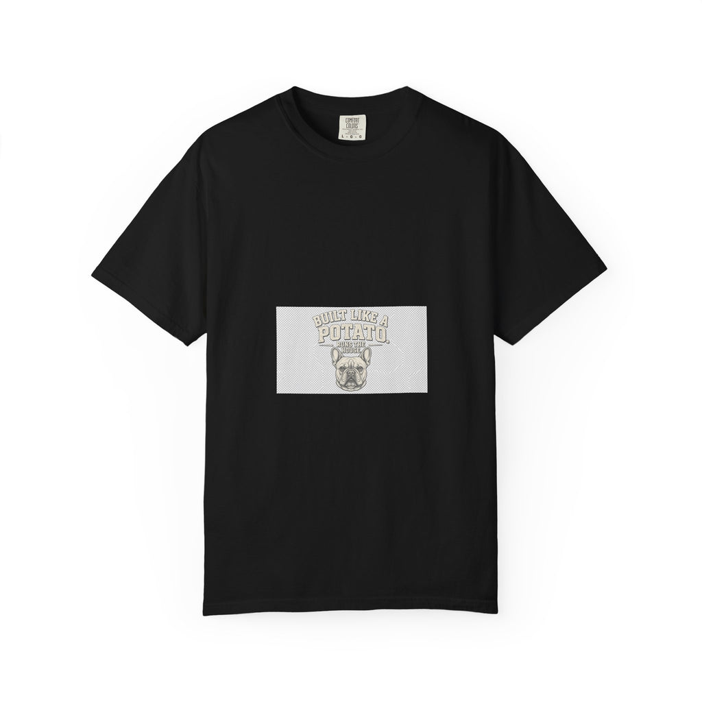 Frenchie Dad Tee — Built Like a Potato (Varsity)